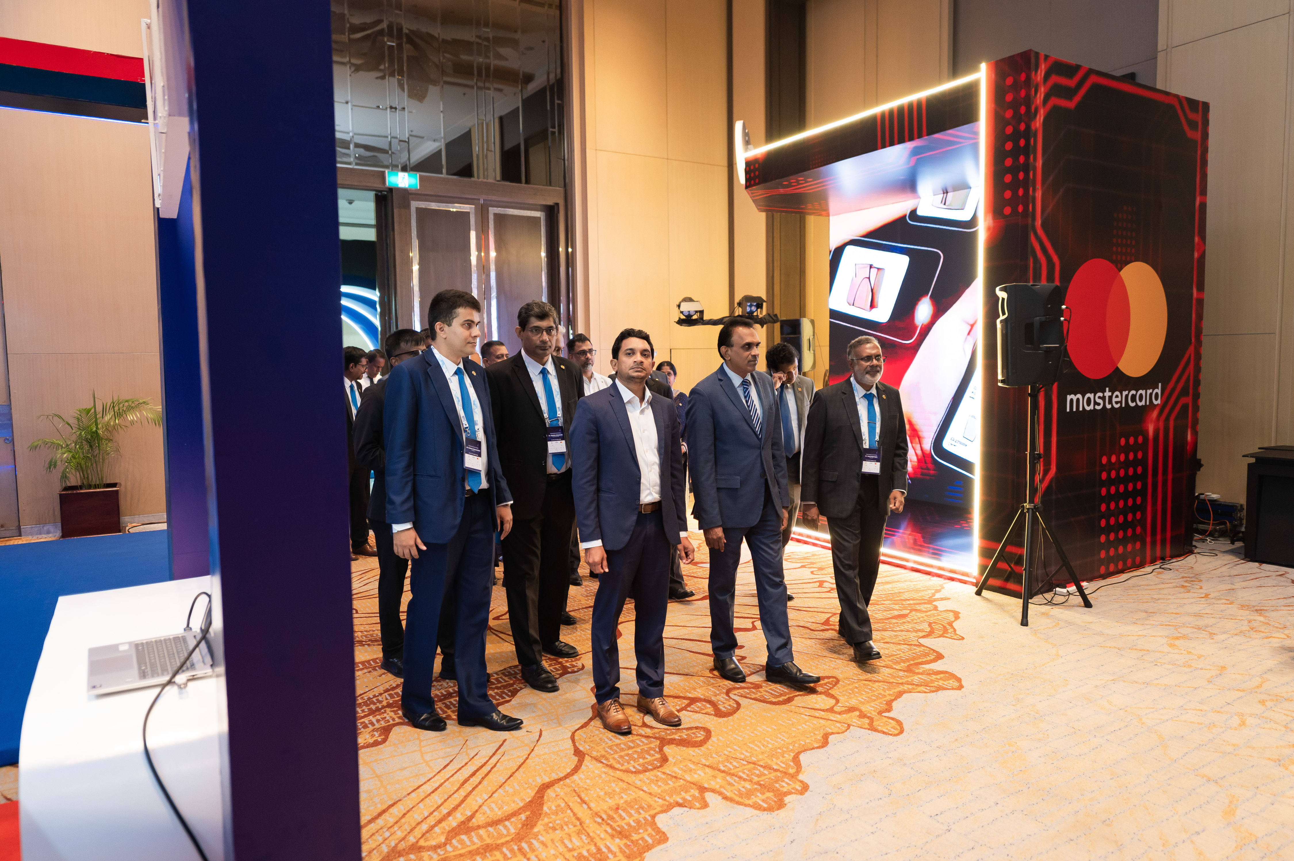Delegates at the Mastercard stand